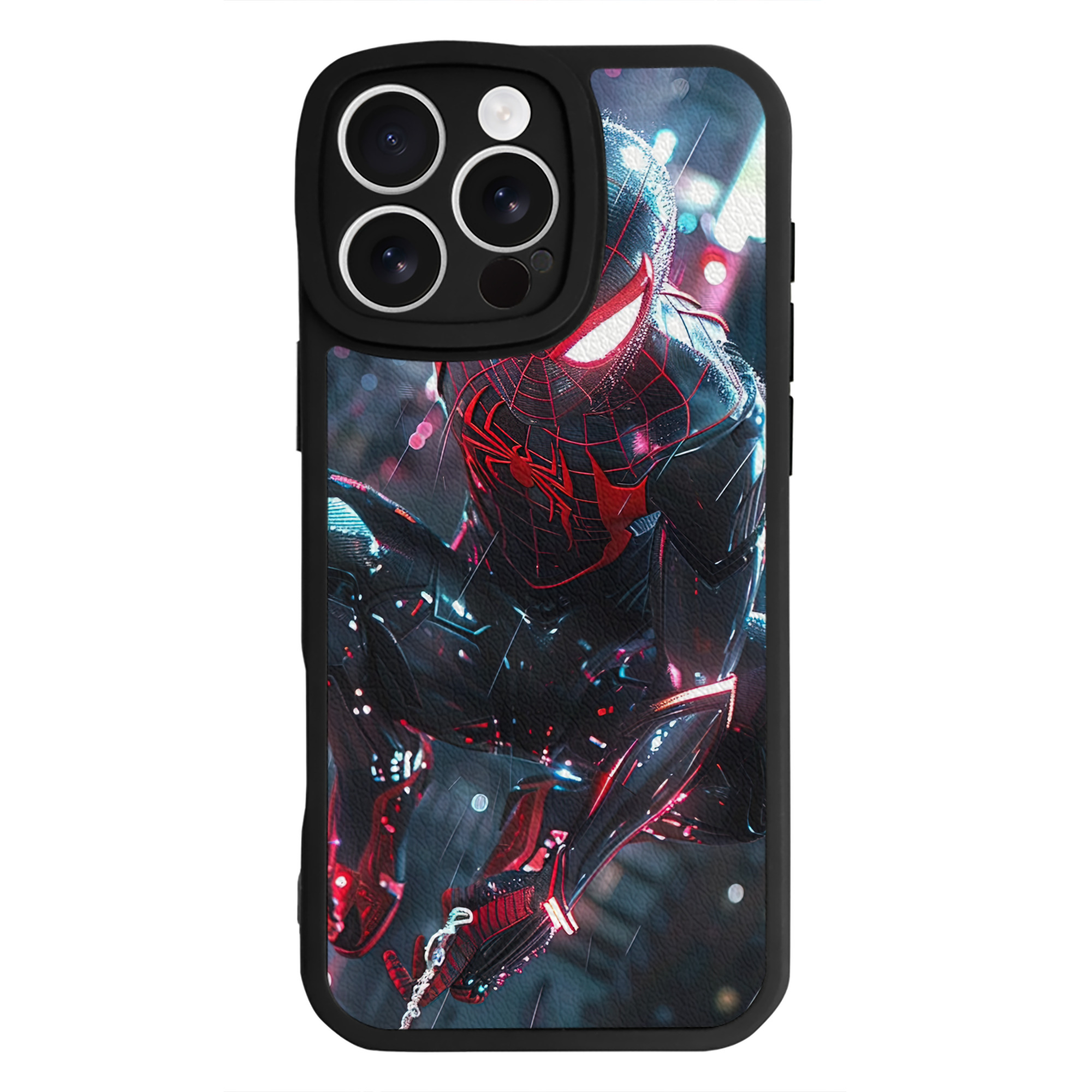 Spider Man スパイダーマン 【iPhone 16シリーズ対応】シリコンスマホケース（レザー調） 材質：シリコン